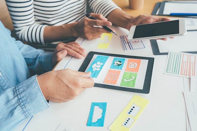 Application de planification creative web designer et mise en forme de modèles Photo Premium