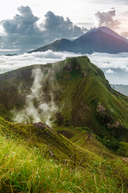  Batur  Volcan  Indon sien Actif Dans L le Tropicale De Bali 