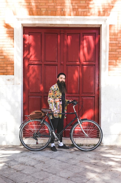 vélo homme avec porte bébé