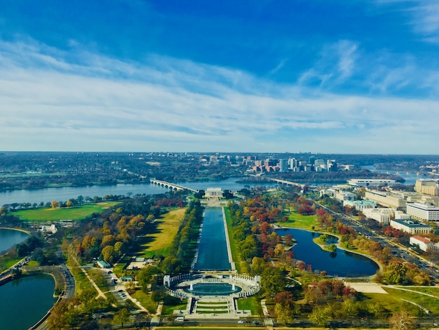 Un Beau Paysage Avec Lincoln Memorial à Washington Dc Photo Gratuite