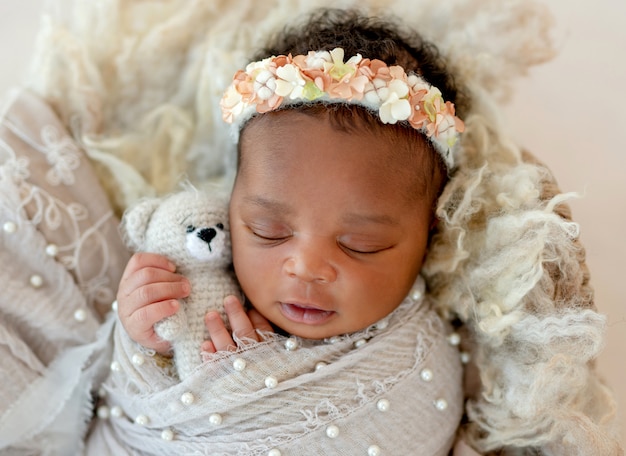 Bebe Endormi Africain Photo Premium