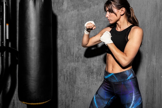 Boxer F minin  Au Gymnase Photo Premium