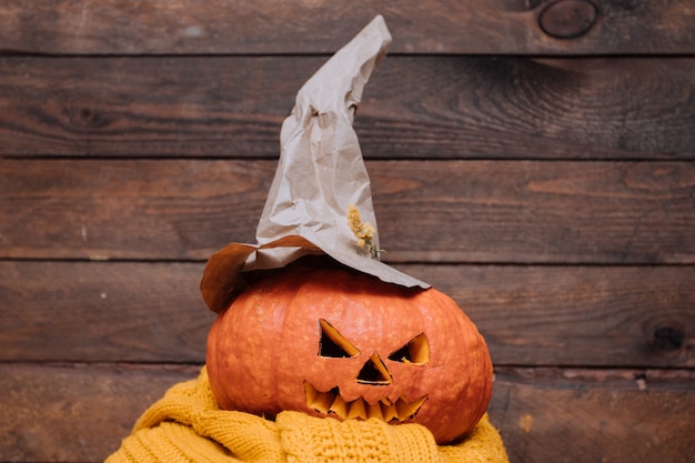 Citrouille D halloween  Avec Chapeau De  Sorci re Sur Pull 