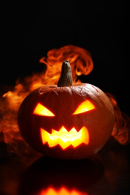 Citrouille D halloween  En Feu  Photo Gratuite