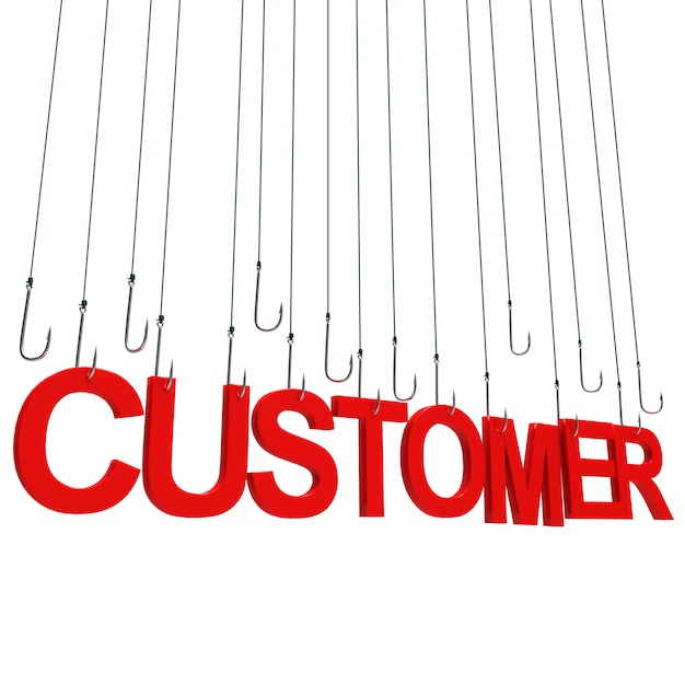 Client, texte suspendu Photo Premium