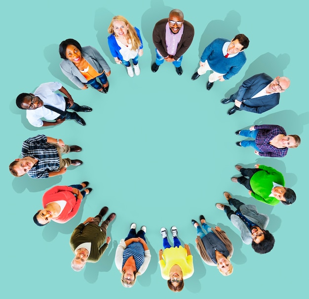Concept d'équipe de groupe de diversité des gens d'affaires Photo gratuit