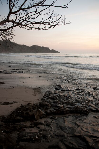 Cool Soirée Coucher De Soleil Sur La Plage Calme Costa Rica