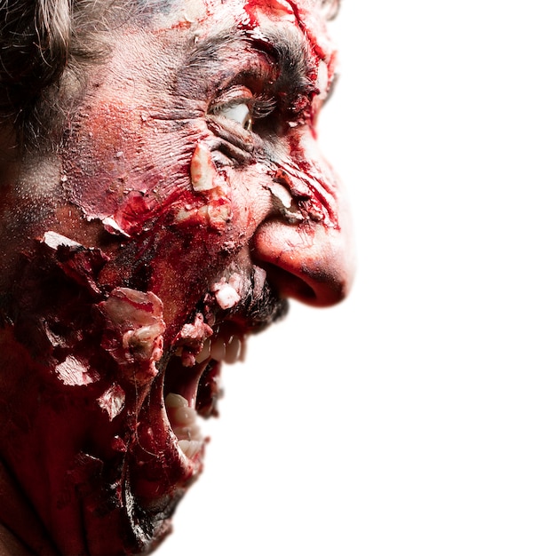 Côté face zombie Photo gratuit