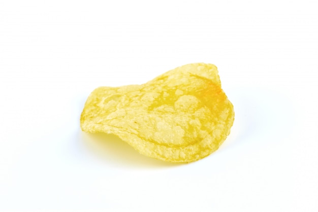 Croustilles sur blanc Photo Premium