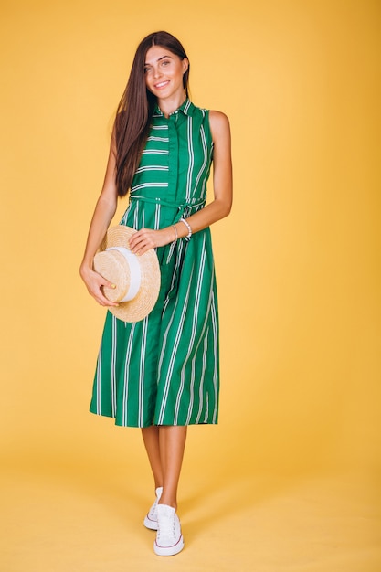 robe verte et jaune