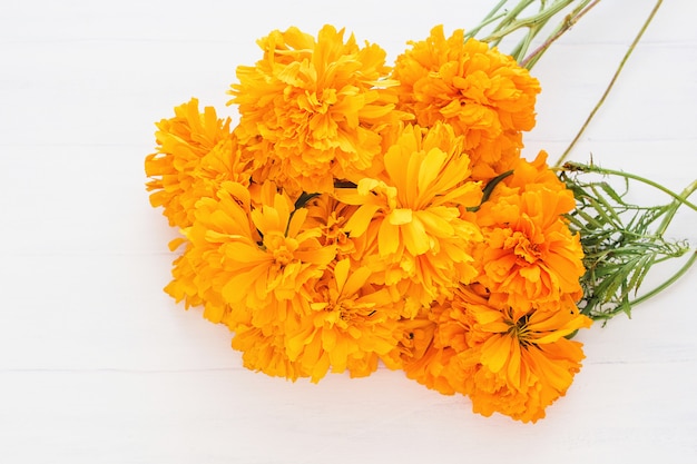 Flor De Cempasuchil, Fleurs Mexicaines Dans Le Jour Des Morts Au Mexique Photo Premium