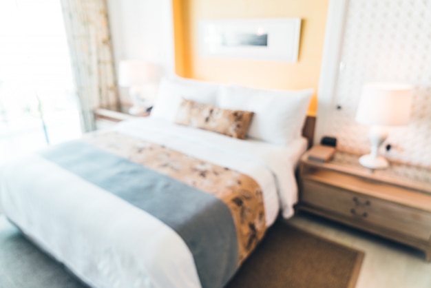 Flou chambre d'hôtel Photo gratuit
