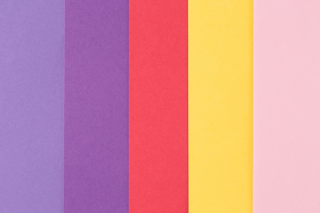 Fond multicolore à partir d'un papier de différentes couleurs, vue de dessus Photo Premium