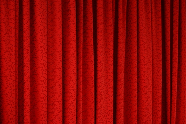 Fond de texture de rideau rouge Photo Premium