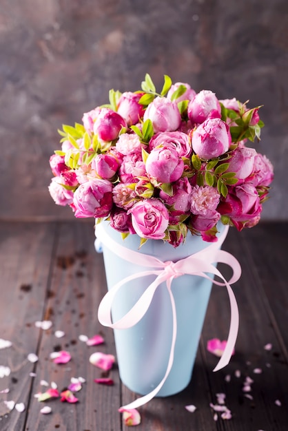 Gros Bouquet De Roses Photo Premium
