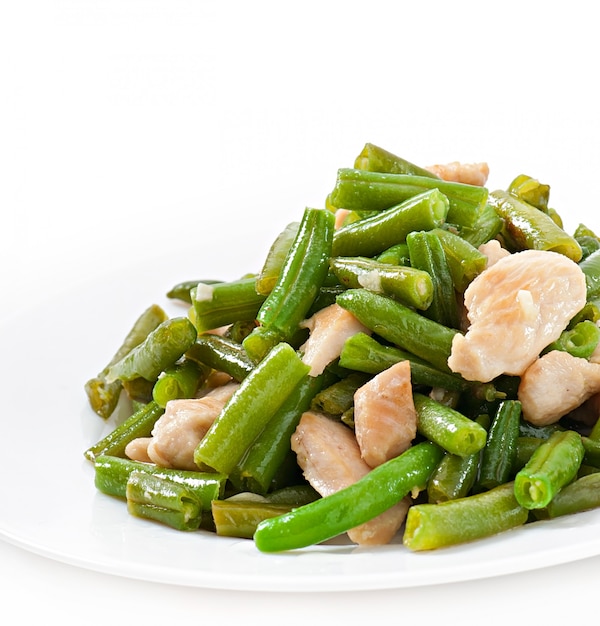 Haricots Verts Au Poulet | Photo Gratuite