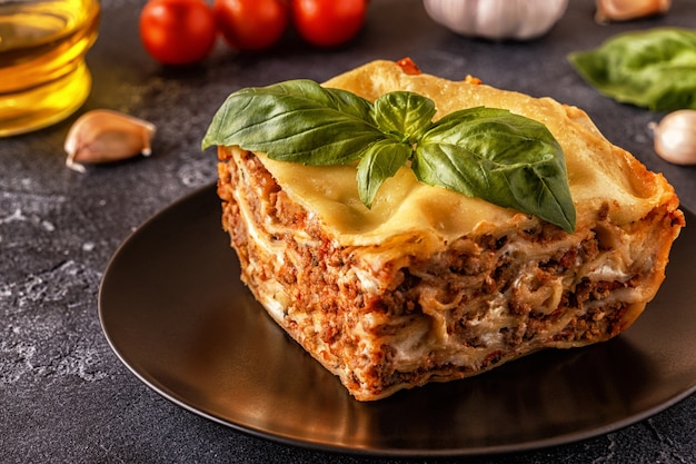 Lasagne Traditionnelle La Sauce Bolognaise Au B Uf Hach Photo Premium