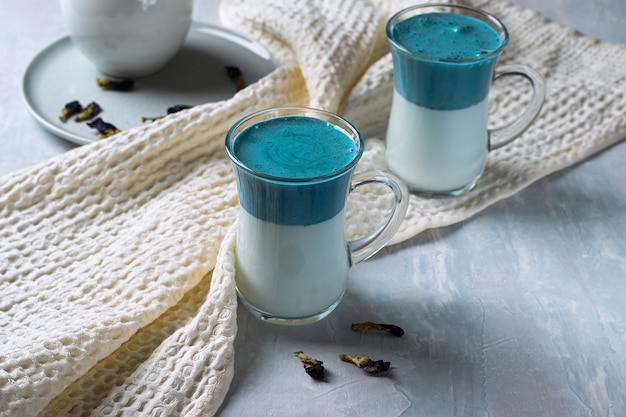blue latte matcha