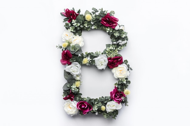 Lettre De Fleur B Monogramme Floral Photo Gratuit | Photo Gratuite