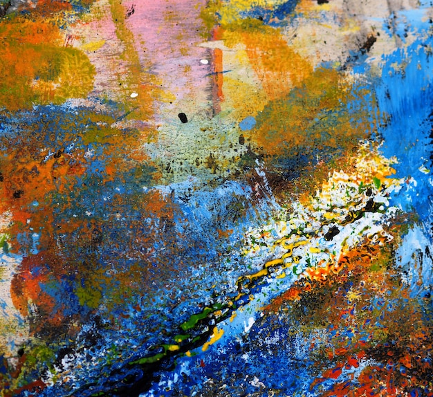 Main dessiner abstrait texture abstraite de texture coloré. Photo Premium