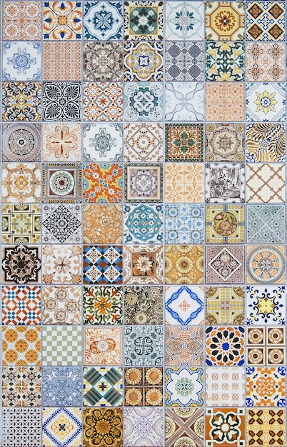 Modèles De Carreaux De Céramique Du Portugal. | Photo Premium