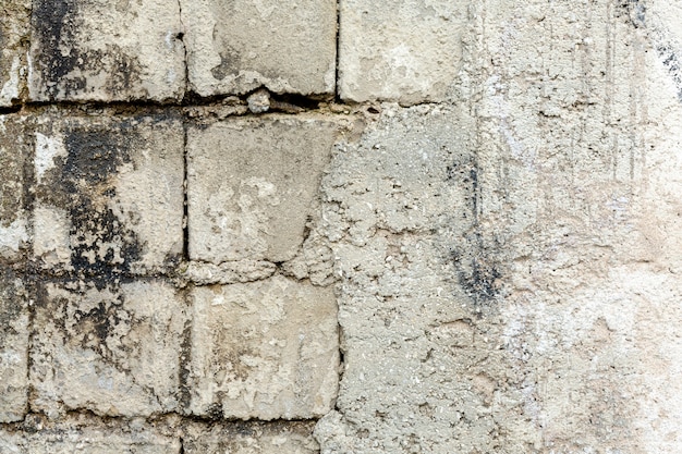 Mur En Béton Avec Briques Apparentes Vieillies | Photo Gratuite