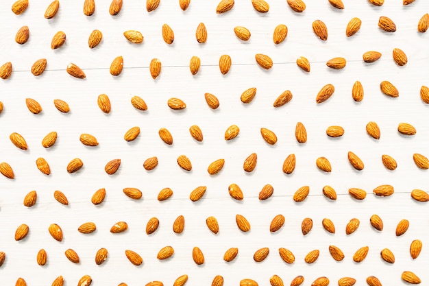 Noix d'amandes textures et surface avec motif Photo gratuit