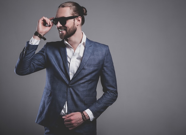 Portrait De Beau Mode élégant Hipster Homme Affaires