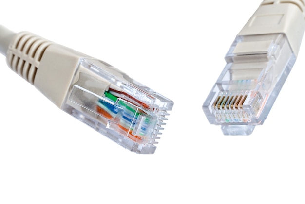 Les Prises De Câble Ethernet Se Bouchent | Photo Premium