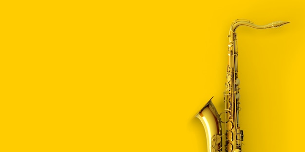 Saxophone en or jaune Photo Premium