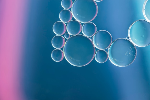 Texture bleue différentes bulles abstraites Photo gratuit