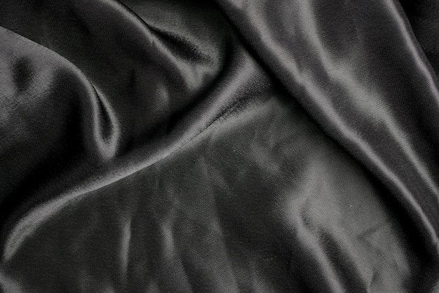 Texture De Fond  En Tissu  Noir  Photo Premium