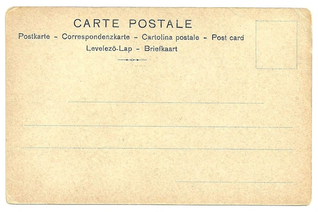 Verso D Une Carte Postale Vierge Vintage Photo Premium