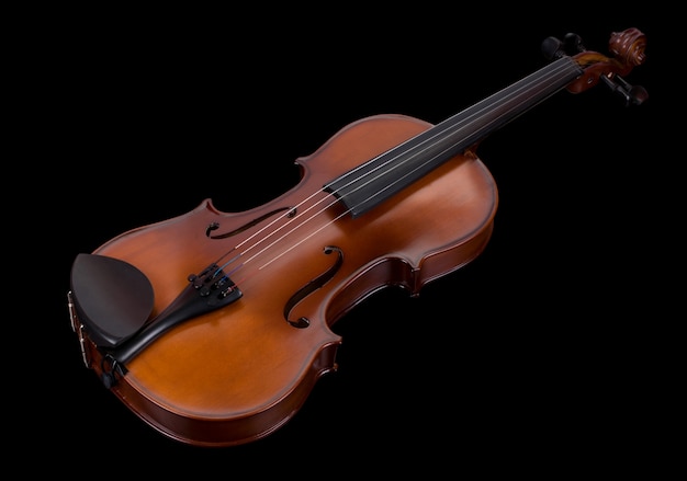 Violon Classique Isol Sur Fond Noir Photo Premium