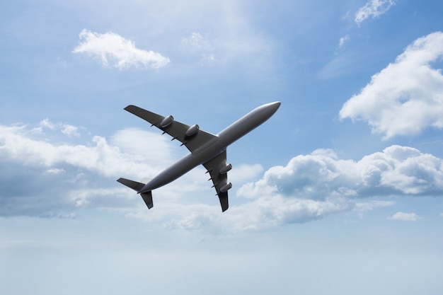 Vue De Dessous D Un Avion Dans Le Ciel Photo Gratuite