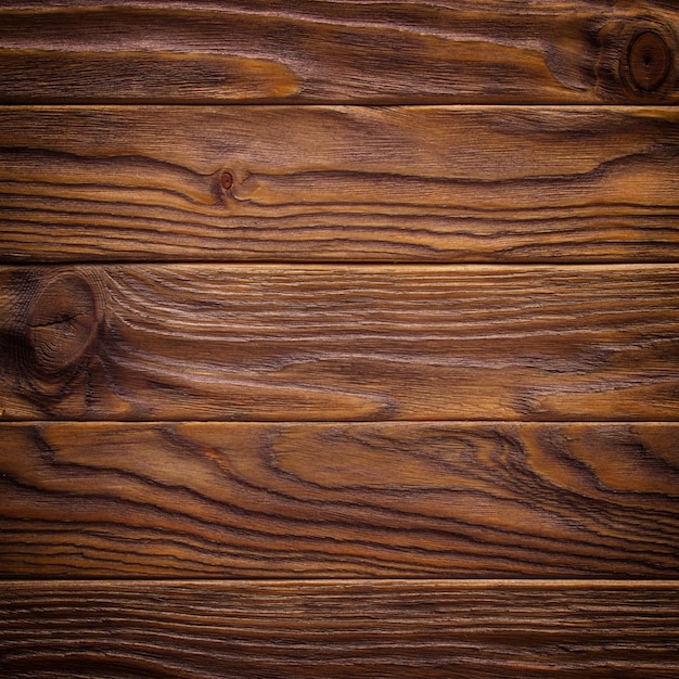 Vue de dessus de vieux fond de table en bois de texture sombre Photo Premium