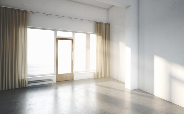 Belle chambre blanche et lumineuse avec la lumière du soleil qui ... Belle chambre blanche et lumineuse avec la lumière du soleil qui ...
