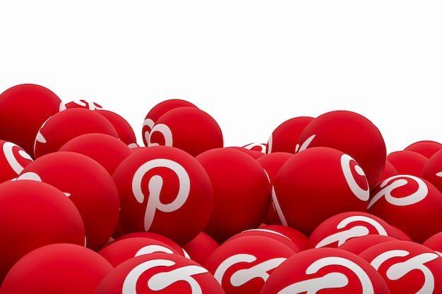 Pinterest Logo Emoji 3d Rendering Su Sfondo Trasparente Simbolo Di Palloncino Social Media Con Pinterest Foto Premium