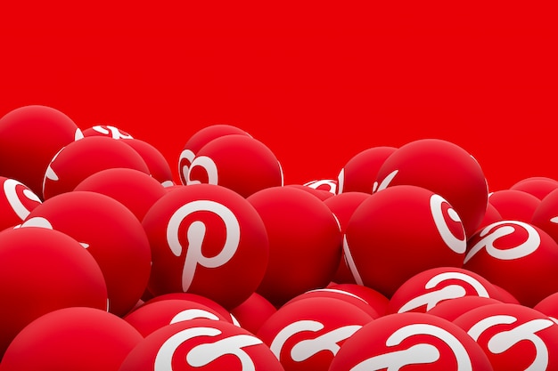 Pinterest Logo Emoji 3d Rendering Su Sfondo Trasparente Simbolo Di Palloncino Social Media Con Pinterest Foto Premium