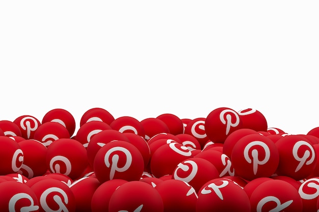 Pinterest Logo Emoji 3d Rendering Su Sfondo Trasparente Simbolo Di Palloncino Social Media Con Pinterest Foto Premium