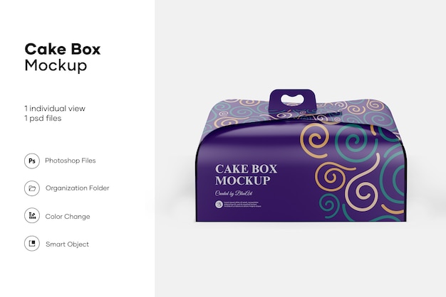 Cake box mockup online