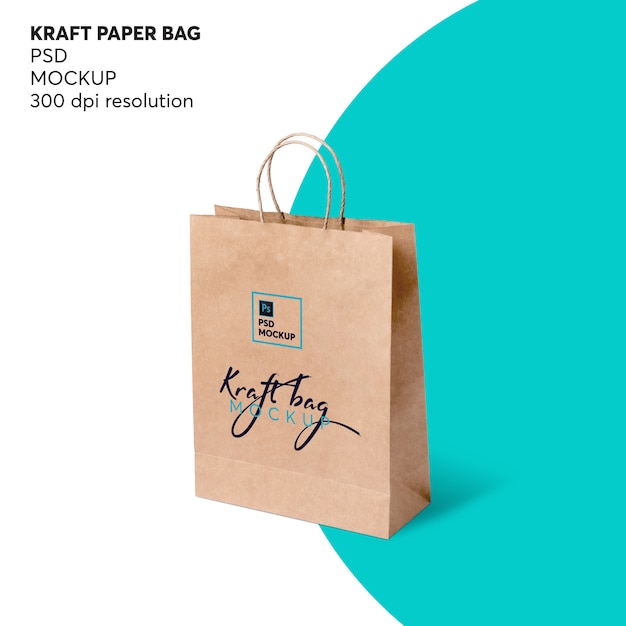 Download Kraft shopping paper bag mockup | PSD Premium