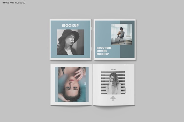 Download Brochure quadrata e mockup di catalogo isolato | PSD Premium