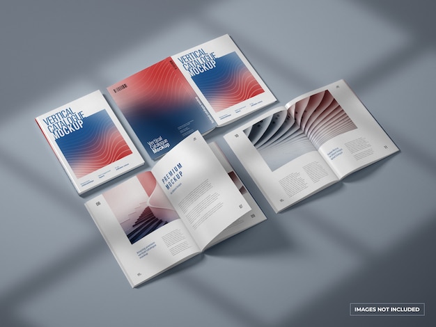 Download Catalogo verticale e mockup di riviste | PSD Premium