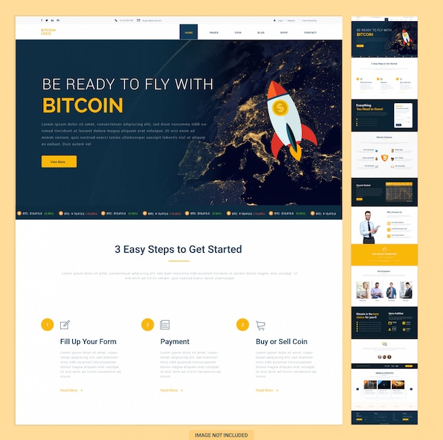 modello di sito web bitcoin trading