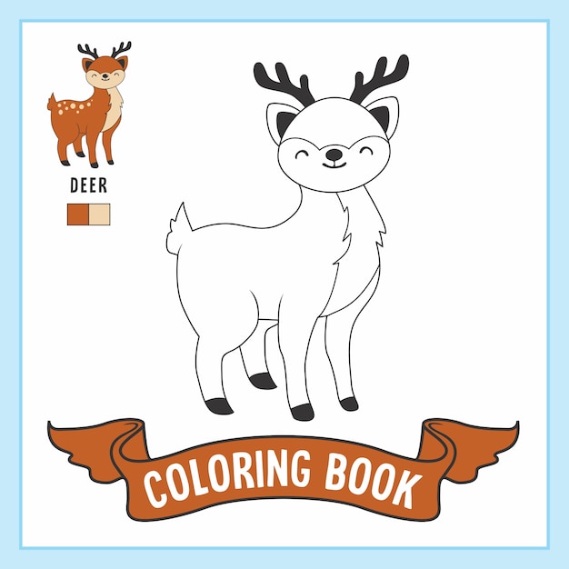 Disegni Da Colorare Per Animali Da Colorare Vettore Premium