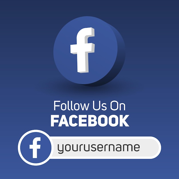 follow us on facebook logo vector free