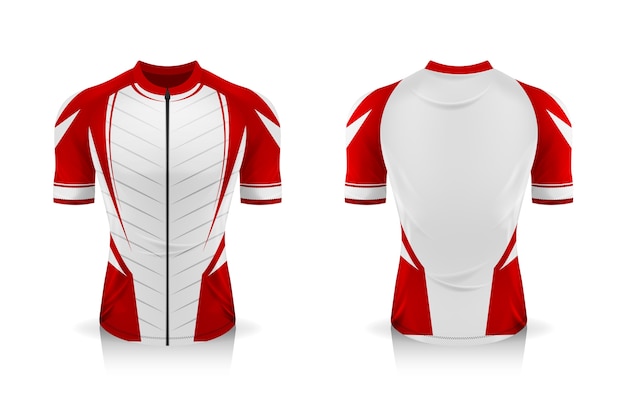 Download Specifica modello di maglia da ciclismo. mock up t-shirt ...