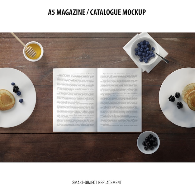 Download A5 magazine catalog mockup | PSD Gratis