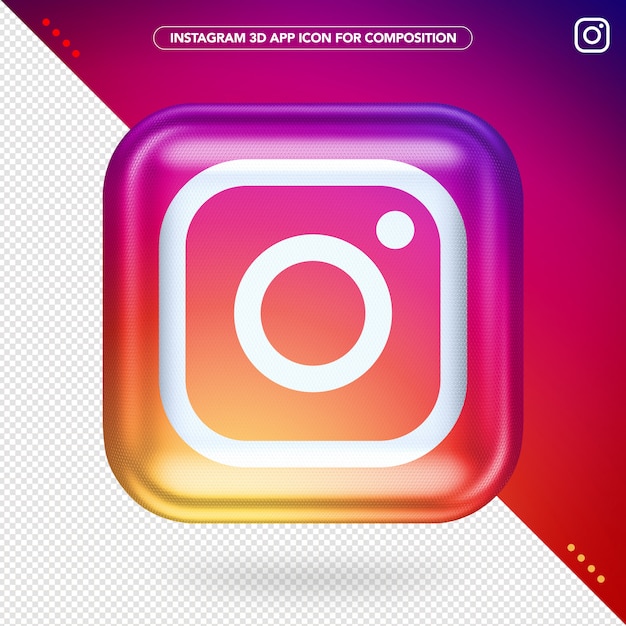 Aplicación Instagram 3d | Archivo PSD Premium